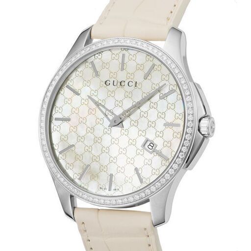 グッチ GUCCI Gタイムレス クオーツ メンズ 腕時計 YA126306 ホワイトパール ホワイトパール