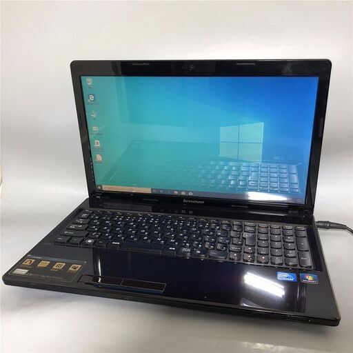 送料無料 新品SSD240GB 1台限定 中古良品 ノートPC 15.6型 Lenovo G580 Celeron 4GB DVDマルチ 無線 カメラ Windows10 Office ブラック