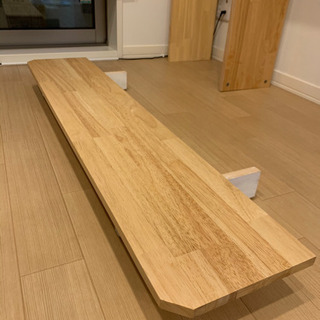 自作　カウンター用の木板台