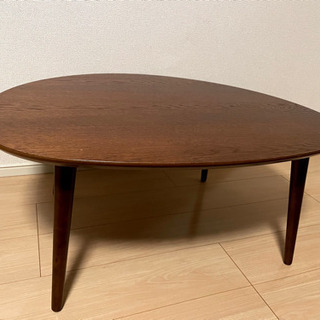 【引取希望】ローテーブル（ちゃぶ台、丸テーブル）　ブラウン