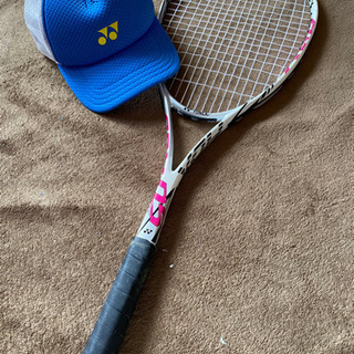 ソフトテニス用YONEXラケットと帽子のセット🎾