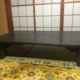 【ネット決済】和式アンティークテーブル　一枚板作り　値引き