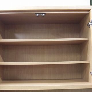 R2777) NITORI 中古ニトリ　キッチンボード ミランダ2 120 DBR ダークブラウン フレンチカントリーテイスト アンティークハンドル 食器棚 店頭取引大歓迎♪