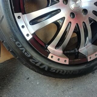 【CHANEL】美品 シャネル ツイードスーツ トリミング グリポアボタンレア-SUV用ホイール(クエルボ8/中古20インチ、5穴、114.3、ET45)＋タイヤ(ハンコックVENTUS V12 evo2 245/45ZR20/]無使用品)4本セット