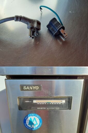 K. SANYO サンヨー 業務用冷蔵庫 3ドア 台下冷蔵庫 suc-u2171