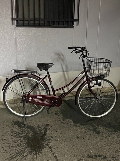 ママチャリ　26インチ　ワインレッド　美品