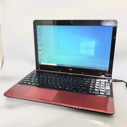 送料無料 希少品 新品SSD240G ノートパソコン 中古良品 15.6型 NEC LS350MSR Core i5 8GB BD-RE 無線 Win10 カメラ テンキー Office レッド