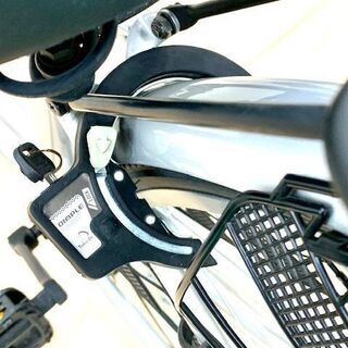新入学におすすめ！　武田産業　自転車　27インチ　鍵付き　シルバー　ママチャリ