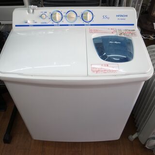 日立 5.5㎏2槽式洗濯機 PS-55AS2 2018年製【モノ市場東浦