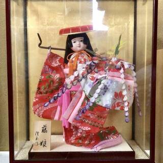 舞踊人形　10号　藤娘　金襴　ケース付　日本人形
