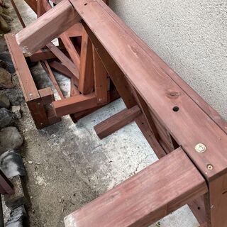 山善 YAMAZEN ガーデンマスター 極太 ウッドデッキ キット 天然木 8点