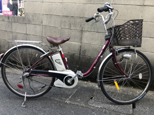 【中古電動自転車ビビEX】美品❗️10ahバッテリー　一年使用　26インチ　紫　SALE中❗️若林自転車　値段交渉OK❗️