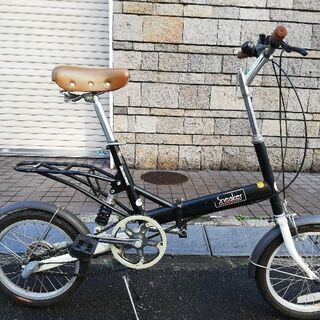 ブリヂストン　SNEAKER（スニーカー）　折りたたみ自転車　16インチ　シングル３段　リアサスペンション　ブラック