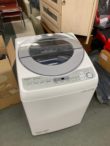 【2/21確約済み】【当店オススメ✨2020年製‼️】SHARP 洗濯機 ES-GV8D-S 8.0kg