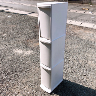 【221M1】3段 ゴミ箱 ホワイト