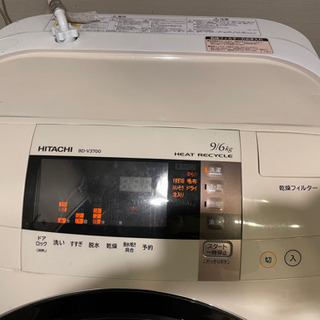 日立 ドラム式洗濯機 2014年 BD-V3700 9kg