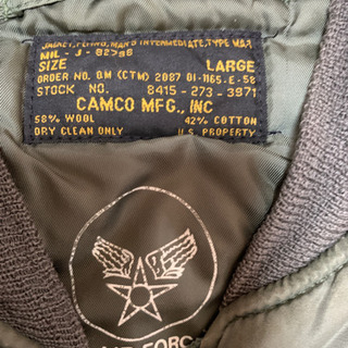 CAMCO MA-1 1958年モデル 復刻 Bタイプ (LARGE) エアフォースマーク付き