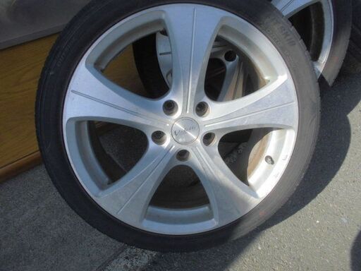 18インチアルミホイール 4本セット PCD114.3 5H 7J OFFSET48 タイヤ225