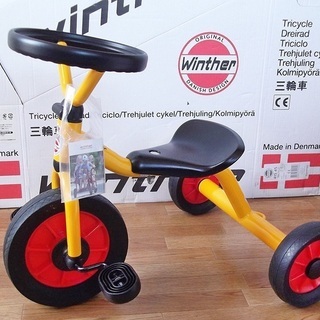 ★ 美品 Winther ウィンザー社 三輪車 丸ハンドル 黄色 ★