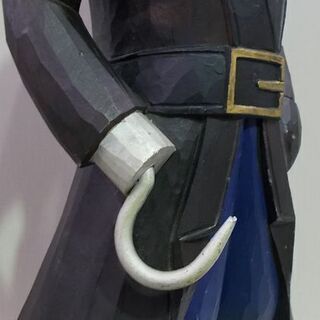 その他 木彫りの海賊人形 高さ106cm 重量12.6kg ソックス黄赤 マドロス人形
