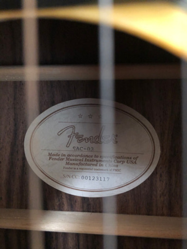 Fender SAC-03B-BLK アコースティックギター Fender SAC-03B-BLK