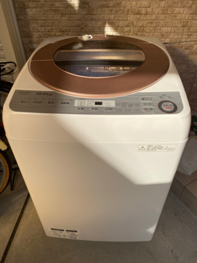 洗濯たて型洗濯乾燥機　SHARP 2018年製　ＥＳ-GV10B　１０キロ大型全自動洗濯機　節水機能　 取りに来てくださる方限定！早い者勝ち！