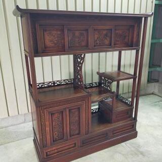 唐木】 茶棚 飾り棚 中国最高級