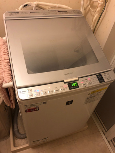 SHARP プラズマイオンクラスター洗濯乾燥機　2019年製　ES-PX8D
