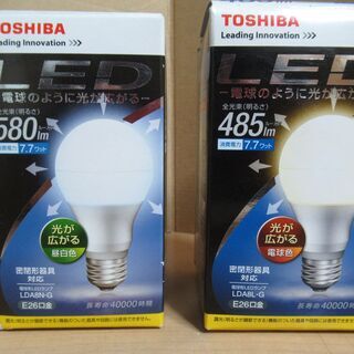 未使用品　美品　電球型LEDランプ　2個（2種類）セット　東芝　...