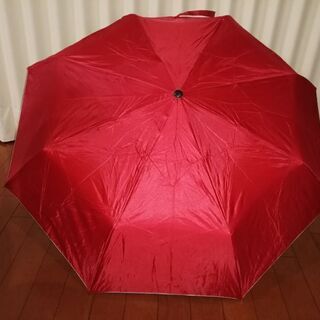 三つ折り傘(赤)