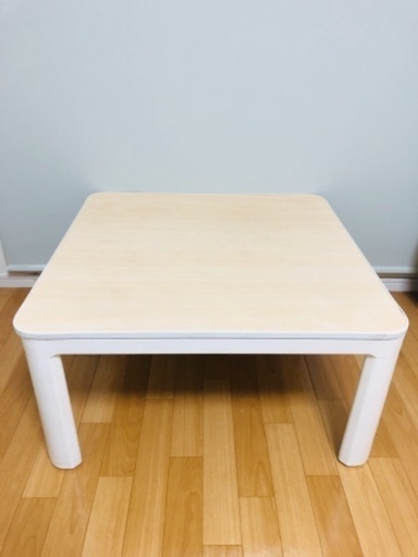 【美品】ローテーブル こたつ機能あり　リバーシブル　白　木目調