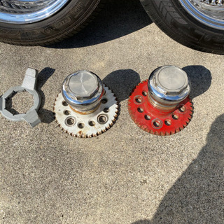 ワイヤーホイール　ローライダー　7j+-0 タワー付き　タイヤまだまだ山有