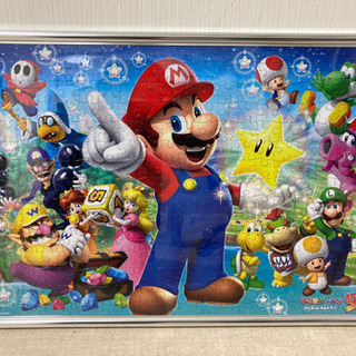 ■マリオ　パズル　完成品　額付き　マリオパーティ９■