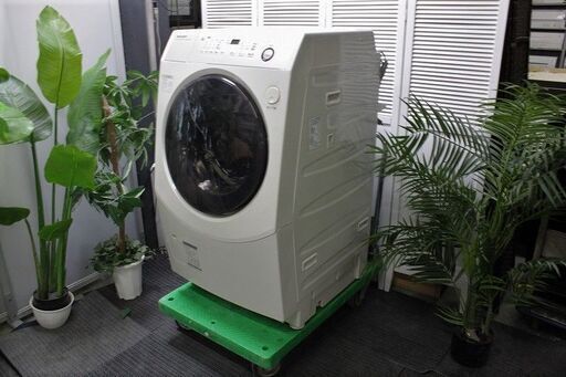 R2751) SHARP 中古シャープ ES-V540-NL ななめ型ドラム式洗濯乾燥機9.0ｋｇ 左開き 高濃度プラズマクラスター7000搭載 ゴールド系 2014年製! 洗濯機 店頭取引大歓迎♪