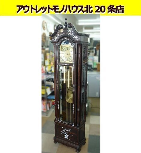 入手困難 ジャンク品 柱時計 置時計 振り子時計 螺鈿 レトロ ホールクロック HERMLE ハームレ社 ヘルムレ社 札幌 北20条店 14250円