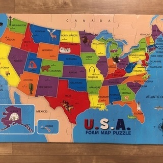 フロアマット　クッションマット　USAマップパズル