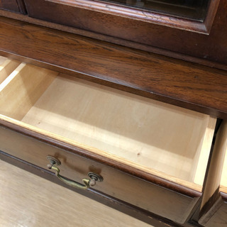 飛騨産業☆3面食器棚☆レトロシック☆ガラス扉☆中古品☆