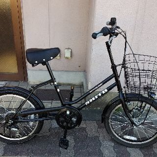 美品☆BIKE SMITH[バイク スミス]20吋 コンパクト自転車 外装6段/ブラック