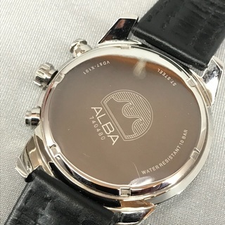 SEIKO セイコー ALBA アルバ クロノグラフメンズクォーツ 3針 レザー