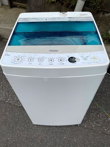 都内近郊無料で配送、設置いたします　即日可　2018年製　洗濯機　ハイアール　JW-C45A　4.5キロ　HI02