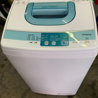 HITACHI 日立☆全自動洗濯機 NW-5SR 5.0kg 風乾燥 ホワイト☆動作品