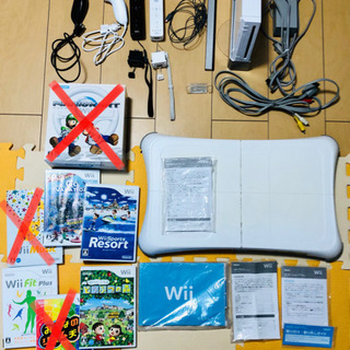 Wii本体、付属品、人気ソフト４本、バランスボード、モーションプラス