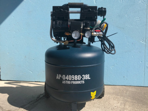AP 縦型サイレント エアコンプレッサー 38L(限定カラー)