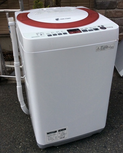 【RKGSE-458】特価！シャープ/SHARP/7kg全自動洗濯機/ES-KS70N-P/中古/2014年製/当社より近隣地域無料配達