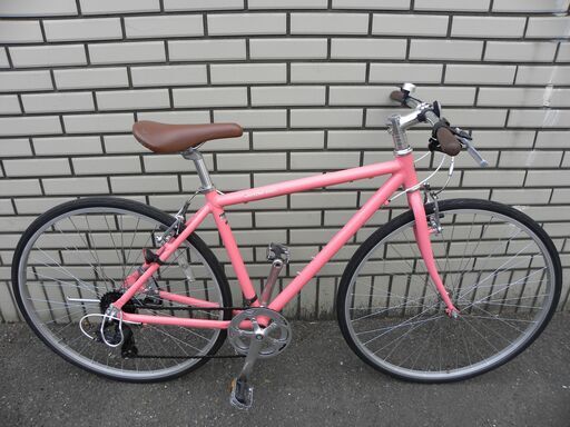 【クロスバイク 700C】WEEKEND BIKES ピンク　軽量アルミフレーム