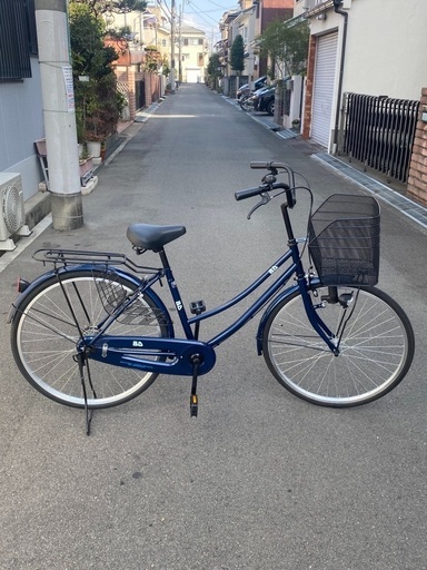 26インチ　ママチャリ　紺色　美品