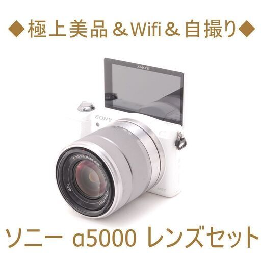 ◆極上美品＆Wifi＆自撮り◆ソニー α5000 レンズセット