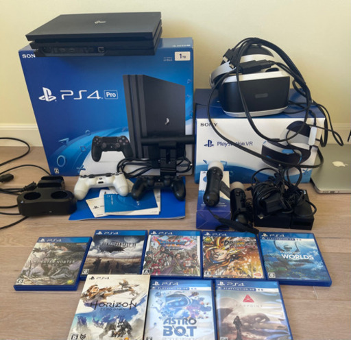 PS4 Pro 1TB + PlayStation VR + 好きなソフト2本　プレステ　プレーステーション