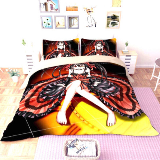 【希少品】デートアライブ　時崎 狂三（布団カバー\u0026枕カバー×2セット）