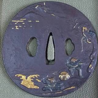 鍔　江戸中期　アンティーク　刀装具　古美術